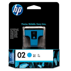 muc in hp 02 cyan ink cartridge c8771wa